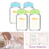 4 Pack, 6 oz (2 2 Matyz Glass Breastmilk Storage Containers, Bottle, Fit with Spectra Medela Avent Pump - Wide Mouth