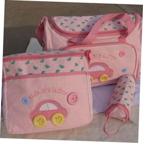 Set Mummy Large Capacity Diaper Bag with Changing Pad Shoulder Strap and Stylish Design for Moms The Car Pattern Bag
