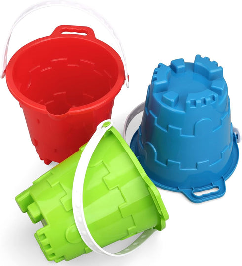 Beach Sand Toy Bucket Gear For Kids Adult, 7" Plastic Beach Castle