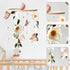 SWECOMZE Floral Baby Mobile Nursery Decor Felt Flowers Butterflies Baby Mobile for Crib Boys Girls Boho Style Neutral