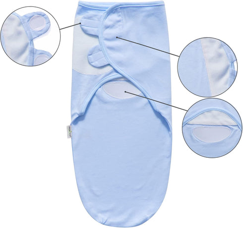 Baby Swaddle Blanket, 2 Pack Newborn Swaddles 0-3-Months, Small-Medium Easy Change Infant Wrap, Infant Swaddling Sack, Adjustable Swaddle Blanket (Brown Stars) by LITTLE TOTS BABY