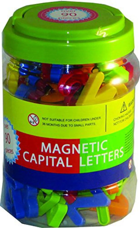 Megcos 90-Pieces Magnetic Letters Game in Jar, Montessori Educational Toys Gift for Toddlers Age 3 and Up