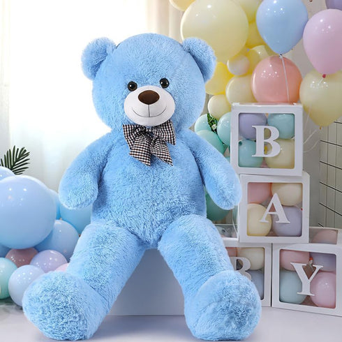 MorisMos Giant Teddy Bear, 47 Inch Big Plush Stuffed Animal for Girlfriend, Christmas, Valentine's Day, Blue