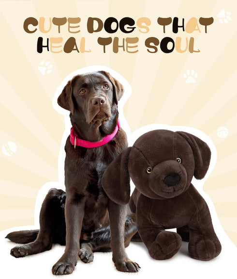 24" MaoGoLan Giant Chocolate Lab Stuffed Animal, Adorable and Cuddly Large Labrador Dog Plush,Stuffed Puppy Throw