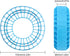 INJORA Silicone Rubber Insert Foam for 1.9" Wheel Tires, Fit for 1/10 RC Crawler (Blue)