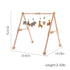 6 Wooden Baby Gym with Gym Toys, Detachable Wooden Play Gym Frame Activity Gym Hanging Bar Baby Toys for Activity Gym
