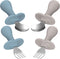 4 Pcs Toddler Utensils Set, Stainless Steel Childrens Silverware with Round Handle, BPA Free, Anti-Choke Design, Lite
