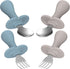 4 Pcs Toddler Utensils Set, Stainless Steel Childrens Silverware with Round Handle, BPA Free, Anti-Choke Design, Lite