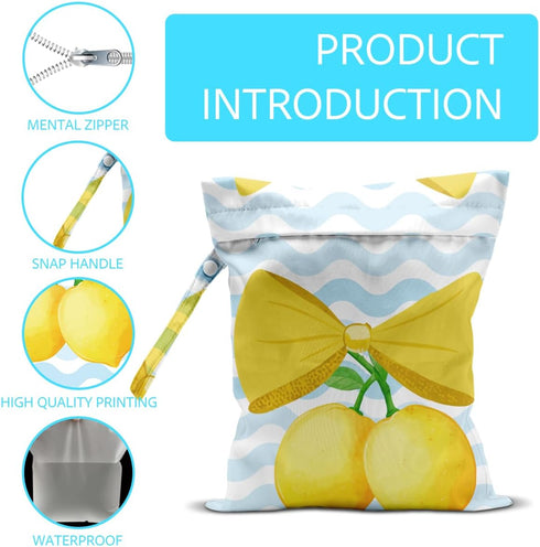 PXKX Summer Wet Dry Bag Beach Vacation Essential Wet Bag for Swimsuit Diaper Dirty Yoga Gym Clothes Bathing Suit Poor