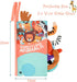 Vicloon 0-6 Tummy Soft Cloth Books Months, High Contrast Sensory Baby Toys - Time, Bath, Crinkle, Squeaky, Washable