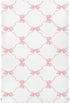 KICPOAY Fitted Crib Sheets Trellis Bow Pink Checkered Stretchy Portable Playard Sheets for