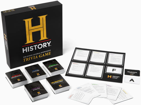HISTORY Channel Trivia Game - 2000+ Fun General Knowledge Questions for Adults, Family & Teens, Perfect Party Game