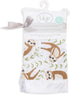 lulujo Baby Security Lovie Blankets, Unisex Softest Breathable Cotton Muslin Security Blanket, 16in by 16in, Sloth