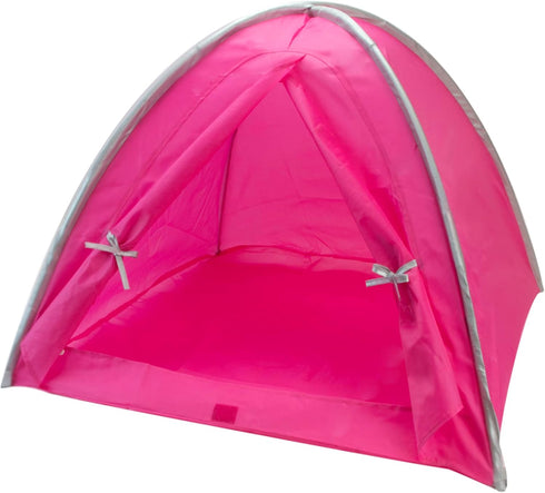 Sophia's 18" Doll Camping Tent, Hot Pink and Silver with Storage Bag