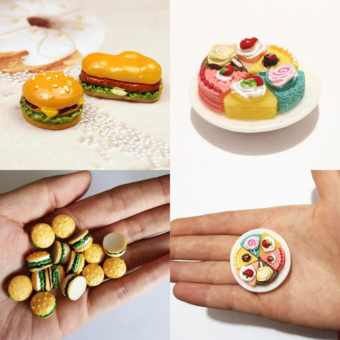 Nuanmu 100 Pieces Miniature Food Drink Bottles Toys Dollhouse Pretend Play Kitchen Cooking Game Party Accessories Toys