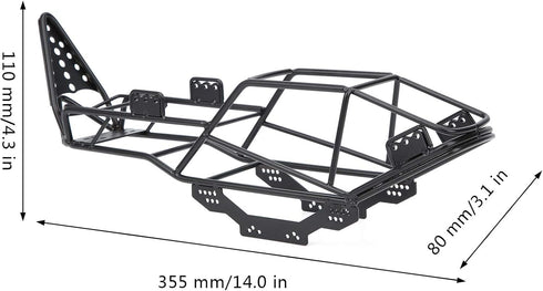 Metal Roll Cage Full Tube Frame Body Chassis for SCX10 1/10 RC Crawler Truck Parts