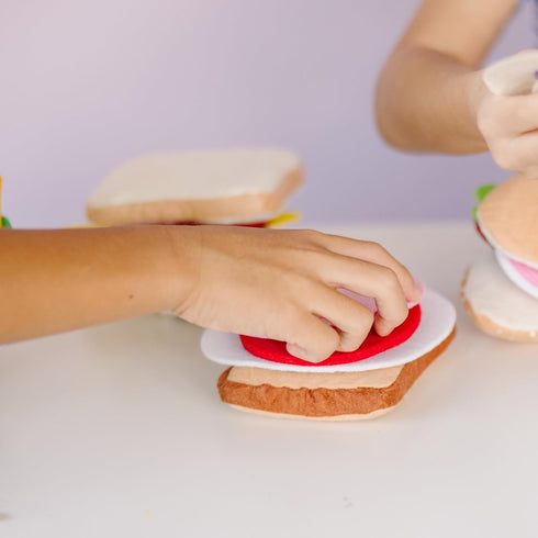 Set (33 1 Count Melissa & Doug Felt Food Sandwich Play Food pcs), Orange