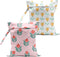 DHKG 2 PCS Tulip Travel Laundry Bags 12x10 Inch, Waterproof Reusable Wet Bag