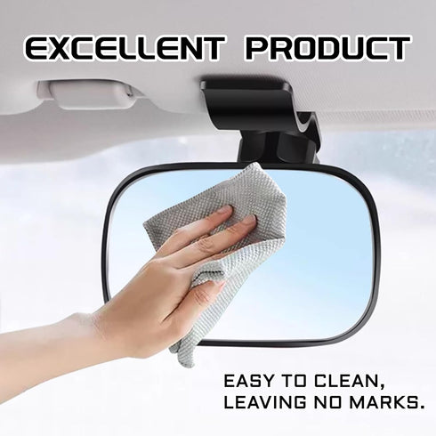 QQWD 3.5" 2.2" 360 Car Seat Mirror for Baby Rear Facing, x HD Glass Degree Adjustable Curved Large View Mirror, Wide