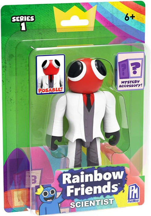Rainbow Friends – Scientist Action Figure (5" Tall Posable Figure, Series 1), Orange