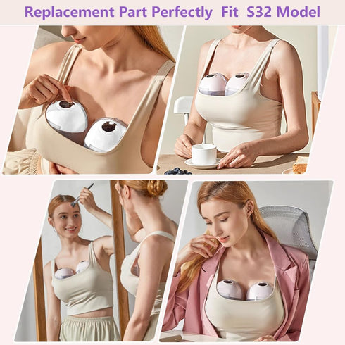 24mm S32 Set 24mm S32 Full Breast Pump with Flange for NCVI NICEGREEN Nuliie Zooawa Sunnaltree Wearable Breast Pump