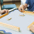 VioraWhite 21" Set Mini Majiong Mat for Travel Cute Scalloped Small Anti Slip Noise Reduction Mahjong Accessories Gifts