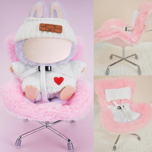 NUJOLI 17cm La-bubu Car Seat, Car Air Vent Safety Seat, Perfect for Car Decoration and Display, Suitable for La-bubu