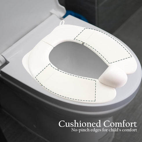 DEEZOMO Kids Foldable Toilet Seat with Storage Bag - Training Urine Anti-Slip Toilet Seat Cover with Splash Guard