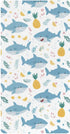 miaozhen Cotton Baby Crib Sheets Ultra Soft Cute Cartoon Tropical Shark Summer Crib