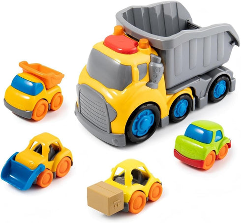 P&C 7.6" Toddler Construction Dump Truck Toys for Ages 2-4, Beach Sand