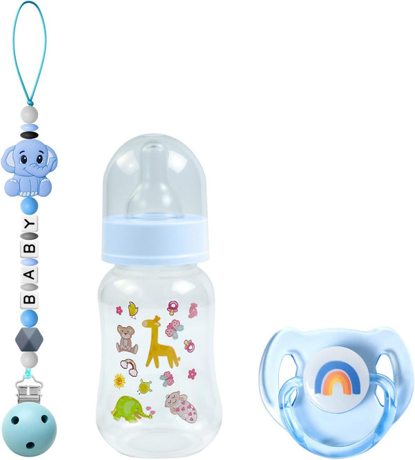 SCOM Reborn Baby Doll Accessories Set - Rainbow Transparent Magnetic Pacifiers &