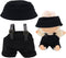 QUPIVA 15-17cm Dolls Clothes with Adjustable Belt& Cute Hat, Summer Overalls Clothing Set