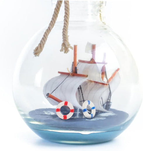10pcs Mini Buoy & Micro Landscape Figurines - Nautical Life Ring Decorations for Dollhouse, Cupcake, Wedding Ornaments