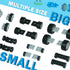 Sets, 224pcs MALEKO Wheels and Axles Car Parts and Pieces Tires Accessories Building, Construction Bulk Bricks