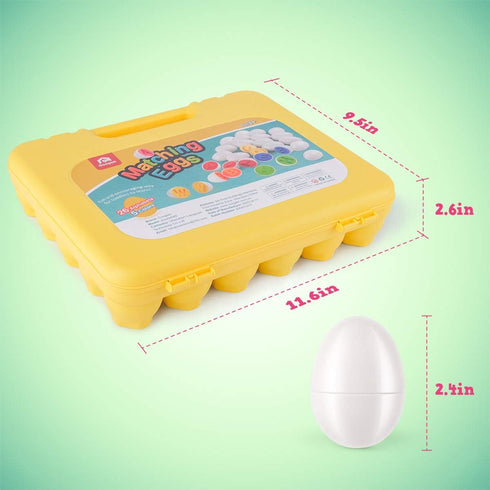26PCS Coogam Letters Matching Eggs ABC Alphabet Color Sorter Puzzle Easter Travel Bingo Game Uppercase Learning Fine
