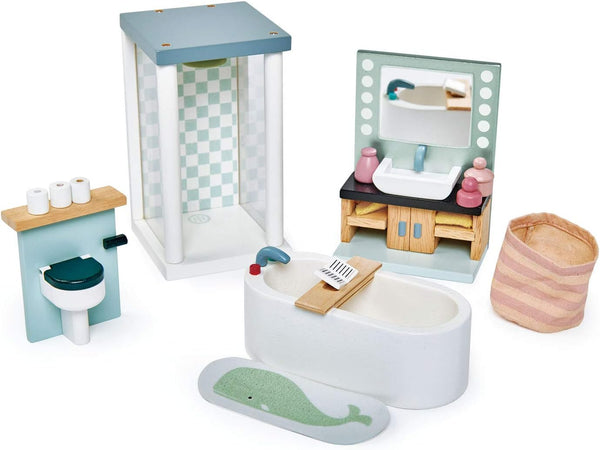 Tender Leaf Toys - Dovetail Dollhouse Accessories with Detailed Wooden Furniture Sets for Creative Play - Age 3+