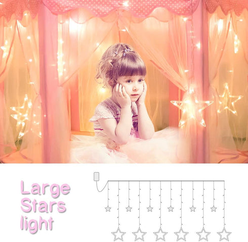 wilwolfer Princess Tent for Girls - Large Playhouse with Star Lights for Indoor Games, Toy & Gift for Kids Age 3+