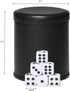 PU Leather Dice Cup Set with Felt Lining, 16mm Dot Dices for Yahtzee/Farkle/Bar Party Dice Games