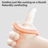 2-Pack 0-18 (2 1 Garkoko Baby Pacifier with Pacifier Case, Thumb-Shaped Soothing Pacifier Months, Non-Contact Shield