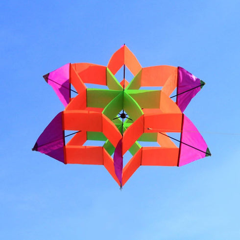 Hengda Kite-New Version 42 Inch 3D Lotus Flower Kite for Kids and Adults, Easy to Carry with Flying Line