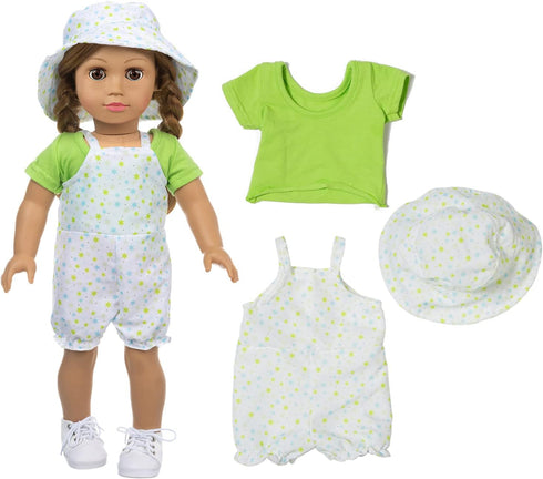 American 18 Inch Doll Clothes and Accessories, 5 Sets Doll Clothes Dress Outfits + 2 Random Style Shoes
