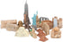 Dioche 17PCS Miniature Ancient Buildings Toys, City Miniatures Buildings Egyptian Pyramid Model Kit for Ancient Egypt