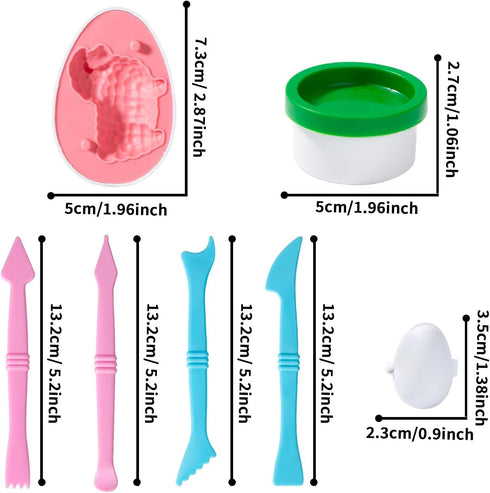 Sets 3-5, 5 3D DOLIVE Rabbit Playdough for Kids Ages Animal Toys with Adventure Map, Toddler Easter Basket Stuffers