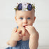 Baby Girl Floral Headbands, 3pcs Handmade Nylon Flower Crown Elastic Hairband for Newborn Toddler Gifts