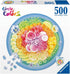 Ravensburger Circle of Colors: Poke Bowl 500 Piece Round Jigsaw Puzzle | Unique Softclick Technology | Perfect for Adults and Kids | FSC Certified