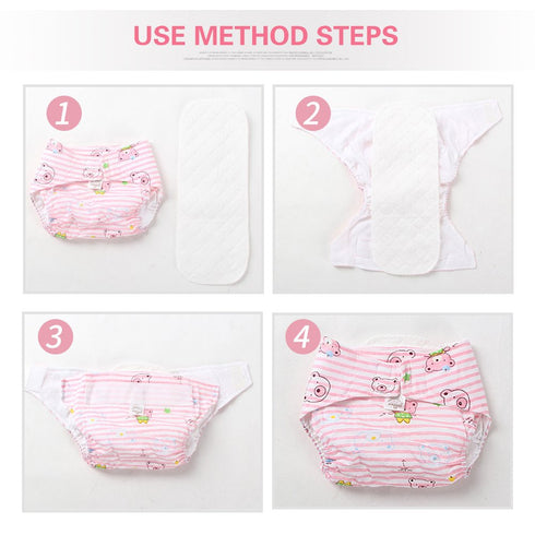 Huhushop 10PCS 6 Reusable Nappy Liners Washable Layers Soft Incontinence Cloth Diaper Insert Liner Nappy Pad Baby