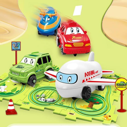 Ubegger Sets 4-8 4-6 Race Car - Individual Vehicle for Puzzle Track & Race Tracks for Kids Ages | Boys Toys Age (Jeep)