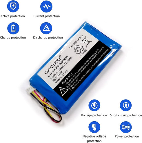 OWXINOU Replacement Battery for Infant Optics DXR-8 Pro, 3200mAh 3.85V Lithium Ion, 1-Pack (Not Compatible with DXR-8)
