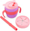 Easy Learn Drink and Snack Set – Toddler Straw Learning Cup, Silicone Baby Cup, Training Straw Cup for Baby + Toddler
