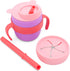 Easy Learn Drink and Snack Set – Toddler Straw Learning Cup, Silicone Baby Cup, Training Straw Cup for Baby + Toddler